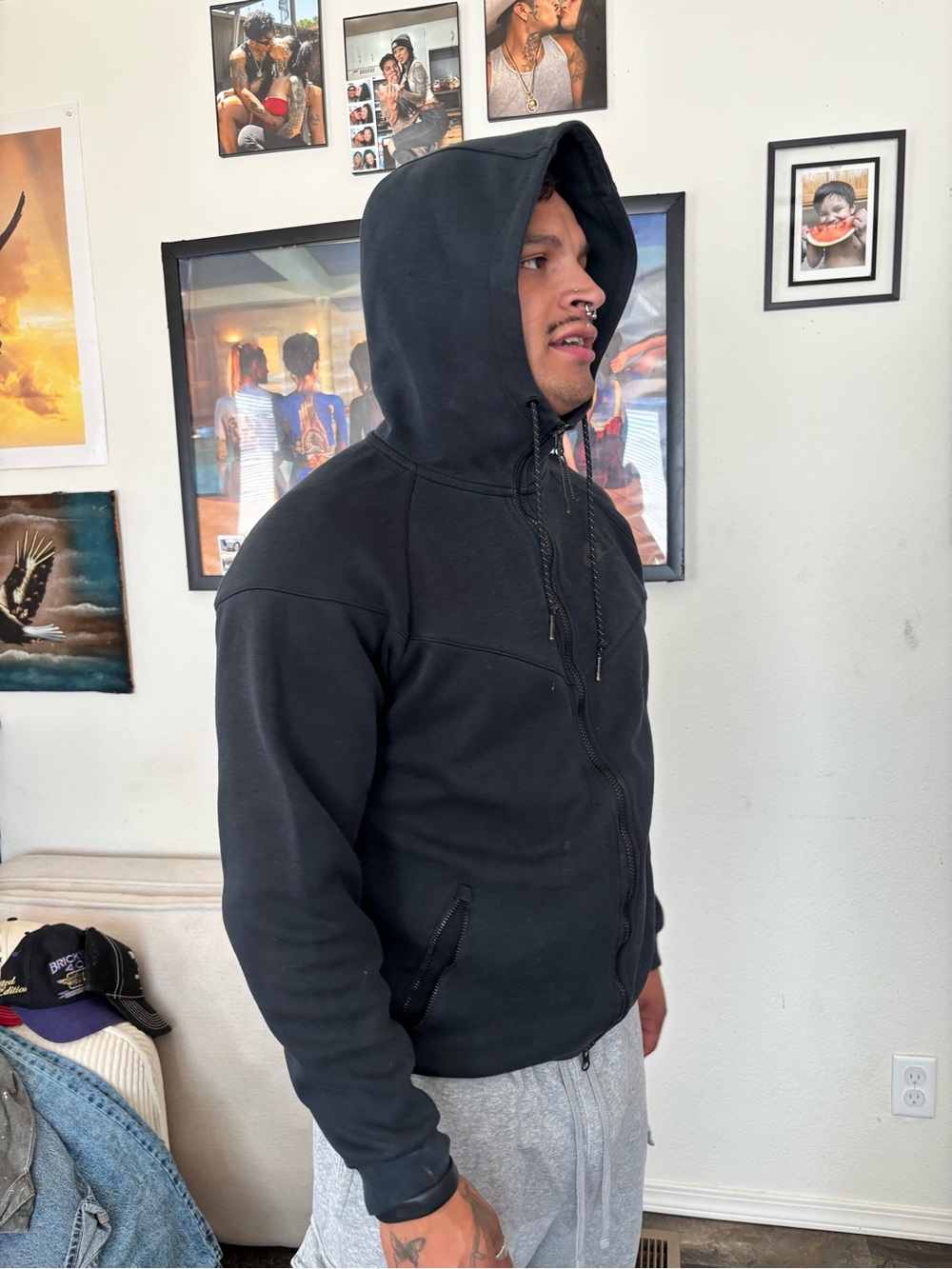 Nike Black Full-Zip Hooded Sweater